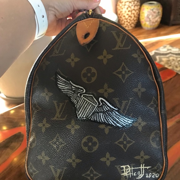 Custom Hand Painted Speedy 30 signed by artist. - Picture 4 of 8